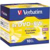 imageVerbatim DVDRW Blank Discs 47GB 4X Recordable Discs  30pk Spindle 94834SilverBranded Surface  10pk Slim Case
