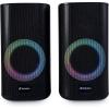 imageVerbatim RGB Gaming Stereo Desktop Speakers Bluetooth 50 35mm AUXin Connection  Black