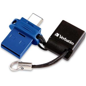imageVerbatim 128GB Store n Go Dual OTG USB 32 Gen 1 Flash Drive for USBC Devices  2 in 1 Type C Thumb Drive64GB