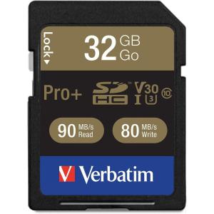 imageVerbatim 16GB Pro 600X SDHC Memory Card UHSI V30 U3 Class 1032GB