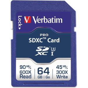 imageVerbatim 16GB Pro 600X SDHC Memory Card UHSI V30 U3 Class 1064GB