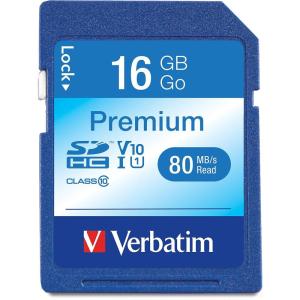 imageVerbatim 32GB Premium SDHC Memory Card UHSI Class 10 Blue16 GB