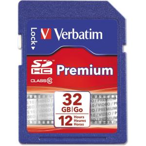 imageVerbatim 32GB Premium SDHC Memory Card UHSI Class 10 Blue32GB