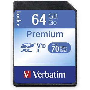 imageVerbatim 32GB Premium SDHC Memory Card UHSI Class 10 Blue64 GB