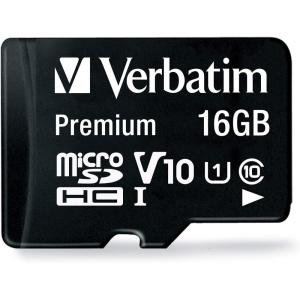 imageVerbatim 64GB Premium MicroSDXC Memory Card with Adapter UHSI V10 Class 10 supports Full HD 1080p U1 speed rated Up to 90MBs read speed16GB