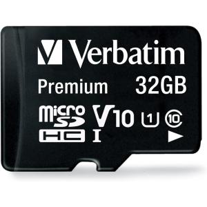 imageVerbatim 64GB Premium MicroSDXC Memory Card with Adapter UHSI V10 Class 10 supports Full HD 1080p U1 speed rated Up to 90MBs read speed32GB