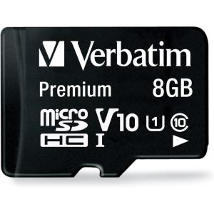 imageVerbatim 64GB Premium MicroSDXC Memory Card with Adapter UHSI V10 Class 10 supports Full HD 1080p U1 speed rated Up to 90MBs read speed8GB