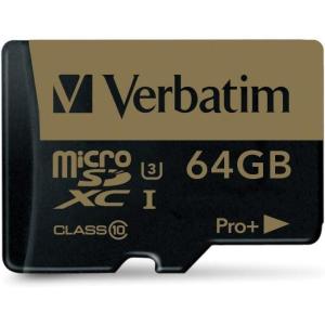 imageVerbatim 64GB Pro Plus 600X microSDXC Memory Card with Adapter UHSI V30 U3 Class 10