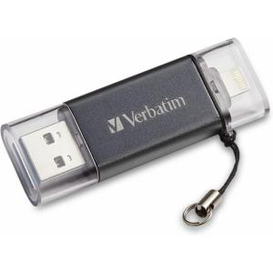 imageVerbatim 64GB Store n Go Dual USB 30 Flash Drive for Apple Lightning Devices  Graphite32 GB