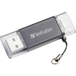 imageVerbatim 64GB Store n Go Dual USB 30 Flash Drive for Apple Lightning Devices  Graphite64 GB