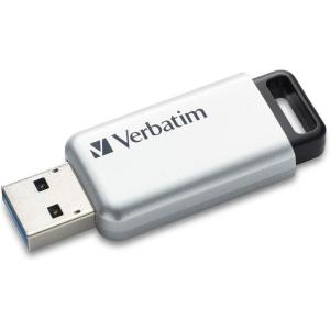 imageVerbatim 64GB Storen Go Secure Pro USB 30 Flash Drive with AES 256 Hardware Encryption  Silver64GB