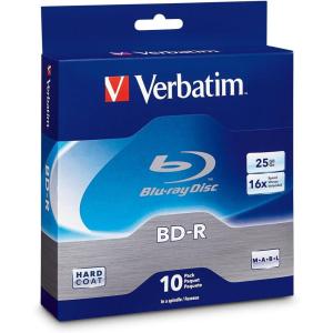 imageVerbatim BDR 25GB 16X Bluray Recordable Media Disc  Spindle  97238 Branded 10 Pack25GB 16X
