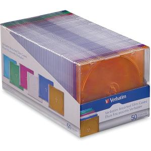 imageVerbatim CD DVD BluRay Clear Slim Jewel Cases 52 mm  25 Pack50 Pack