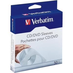 imageVerbatim CDDVD Paper Sleeveswith clear window 50pk50 pack