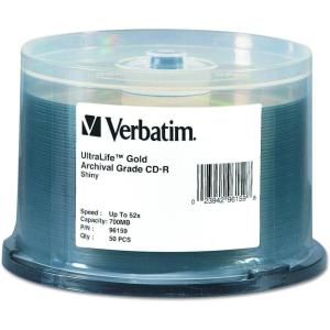 imageVerbatim CDR 700MB 52X UltraLife Gold Archival Grade  Branded Surface ampamp Hard Coat  50pk Spindle50pk Spindle
