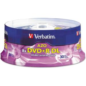 imageVerbatim DVDR DL 85GB 8X with Branded Surface  30pk Spindle  96542 30DiscSilver30Disc