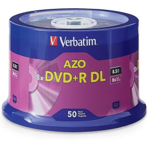 imageVerbatim DVDR DL 85GB 8X with Branded Surface  30pk Spindle  96542 30DiscSilver50Disc