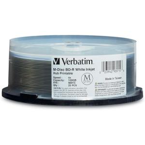 imageVerbatim M DISC BDR DL 50GB 6X Lifetime Archival White Inkjet Hub Printable Blank BluRay Recordable Media 10pk Spindle100GB  4X White Inkjet Printable