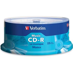 imageVerbatim Music CDR 40X 80 Minute 700 MB Blank Recordable Audio Discs 25pk Spindle25pk Spindle