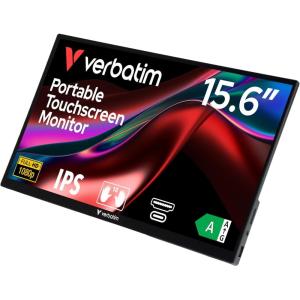imageVerbatim Portable Touchscreen Monitor 156quot USBC HDMI Full HD 1080p IPS Display with Metal Housing and Adjustable Kick Stand for Laptops and Gaming Consoles156