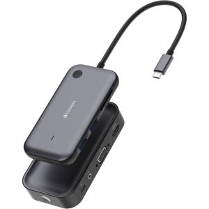imageVerbatim Share My Screen Video Extender 4K USBC Wireless HDMI Transmitter and Receiver Display Adapter with USB Hub and Card Reader1080p