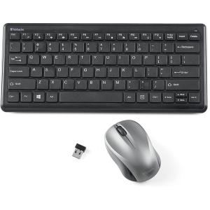 imageVerbatim Wireless Keyboard and Mouse Combo Compact Silent 24GHz LagFree Wireless Mouse and Keyboard Combo with USB Nano Receiver for Laptop PC  Black
