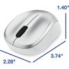 imageVerbatim 24G Wireless LED Silent Mouse  Noiseless and Silent Click Computer Mouse with Nano Receiver for Mac and PC  Silver14 X 23 X 37