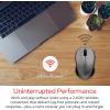 imageVerbatim 24G Wireless LED Silent Mouse  Noiseless and Silent Click Computer Mouse with Nano Receiver for Mac and PC  Silver14 X 23 X 37