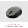 imageVerbatim 24G Wireless LED Silent Mouse  Noiseless and Silent Click Computer Mouse with Nano Receiver for Mac and PC  Silver14 X 23 X 37