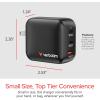 imageVerbatim Mini GaN Wall Charger 100W 3 Port 2X USBC Ports PD 30 PPS up to 100W 1x USBA Port QC 30 up to 30W100W