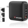 imageVerbatim Mini GaN Wall Charger 100W 3 Port 2X USBC Ports PD 30 PPS up to 100W 1x USBA Port QC 30 up to 30W165W