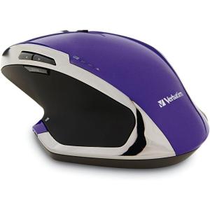 imageVerbatim 24G Wireless 8Button LED Ergonomic Deluxe Mouse  Computer Mouse with Nano Receiver for Mac and PC  GraphitePurple