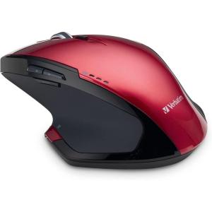 imageVerbatim 24G Wireless 8Button LED Ergonomic Deluxe Mouse  Computer Mouse with Nano Receiver for Mac and PC  GraphiteRed