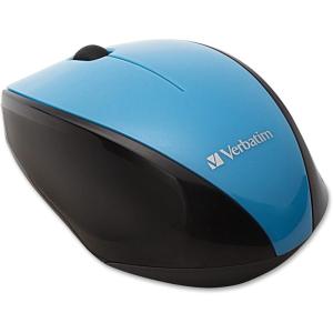 imageVerbatim 97992 Wireless MultiTrac Mouse 24GHz with Nano Receiver  Ergonomic Blue LED Portable Mouse for Mac and Windows  BlackBlue