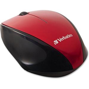 imageVerbatim 97992 Wireless MultiTrac Mouse 24GHz with Nano Receiver  Ergonomic Blue LED Portable Mouse for Mac and Windows  BlackRed
