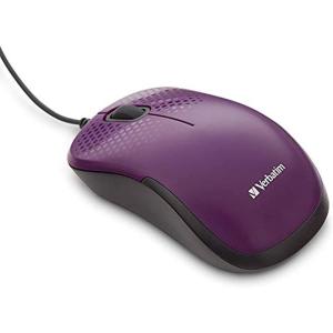 imageVerbatim USB Silent Corded Optical Mouse  Computer Wired Noiseless and Silent Click Mouse for Mac and PC  BlackPurple