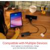 imageVerbatim GaN Wall Charger 65W Retractable Cable 1x USBC Ports PD 30 PPS up to 65W 1x USBA Port QC 30 up to 60W