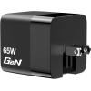 imageVerbatim GaN Wall Charger 65W Retractable Cable 1x USBC Ports PD 30 PPS up to 65W 1x USBA Port QC 30 up to 60W