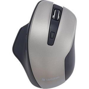 imageVerbatim 24G Wireless Ergonomic LED Silent Mouse  Noiseless and Silent Click Computer Mouse with Nano Receiver for Mac and PC  Graphite