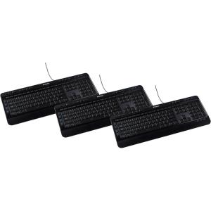imageVerbatim Illuminated Wired Keyboard BlackNo Size Pack of 3