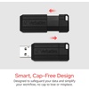 image:imageVerbatim 8GB Pinstripe USB 20 Flash Drive Retractable Thumb Drive  Black128GB