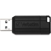 image:imageVerbatim 8GB Pinstripe USB 20 Flash Drive Retractable Thumb Drive  Black128GB