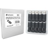 image:imageVerbatim 8GB Pinstripe USB 20 Flash Drive Retractable Thumb Drive  Black32GB  10 PACK