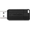 image:imageVerbatim 8GB Pinstripe USB 20 Flash Drive Retractable Thumb Drive  Black64GB  10 PACK