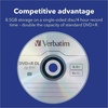 image:imageVerbatim DVDR DL Double Layer 85GB 8X Life Series White Inkjet Hub Printable  50 Pack Spindle50pcs
